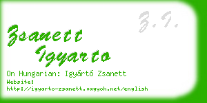 zsanett igyarto business card