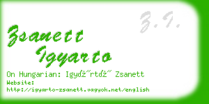 zsanett igyarto business card